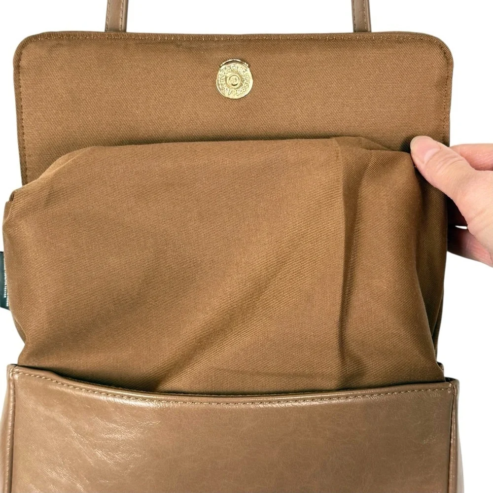 Like Dreams Taupe Quilted Shoulder Bag with Tortoise Chain & Detachable Strap